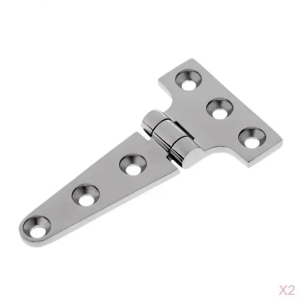 2xHeavy Duty Triangle T шарнир деревянные ворота трейлер сарай Дверь ремень 4&quot|Морское