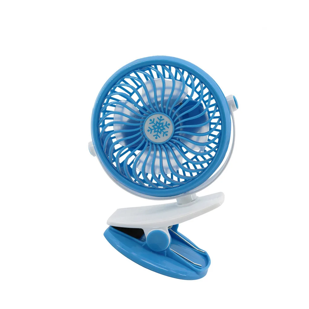 

Mini Portable USB Fan 360 Degree Rotation Clip Fan 4 Blades Light Weight USB Rechargeable Desk Cooling Dual Power Supply Mode