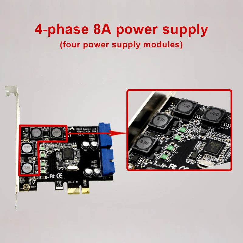 

PCI Express To Dual 19/20 Pin USB 3.0 Card High Speed Data Transfer Adapter for Windows 2000/XP/Vista/7 Cables Connectors H-best