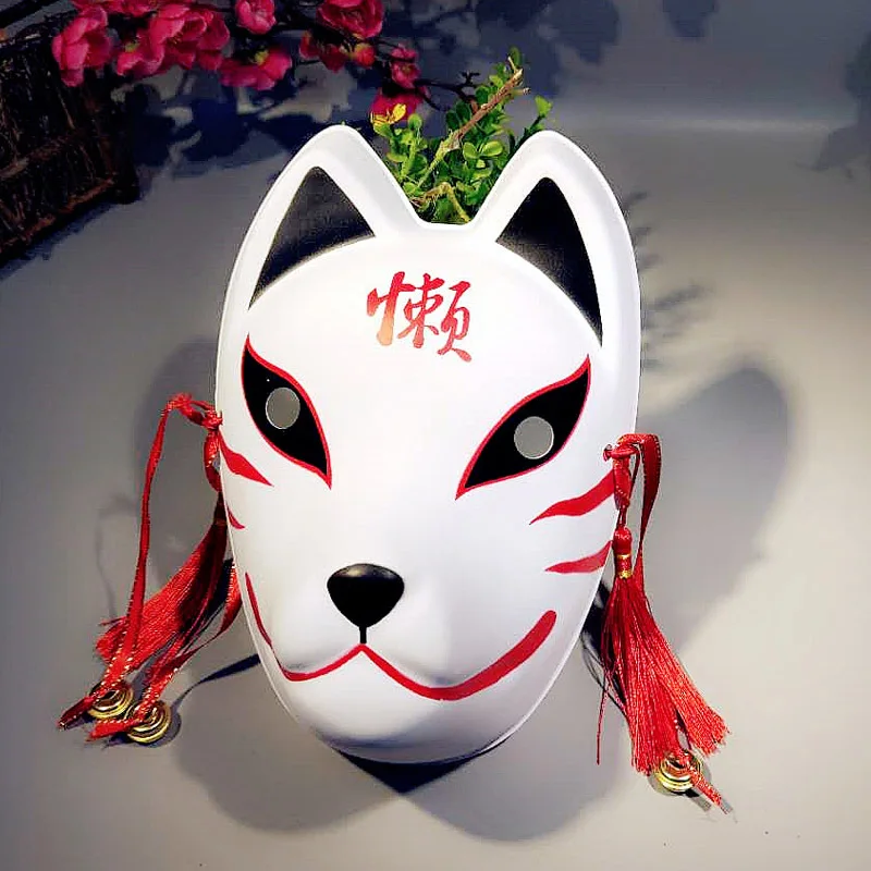 Маска японской лисы нарисованная вручную в стиле подруги Нацумэ маска для