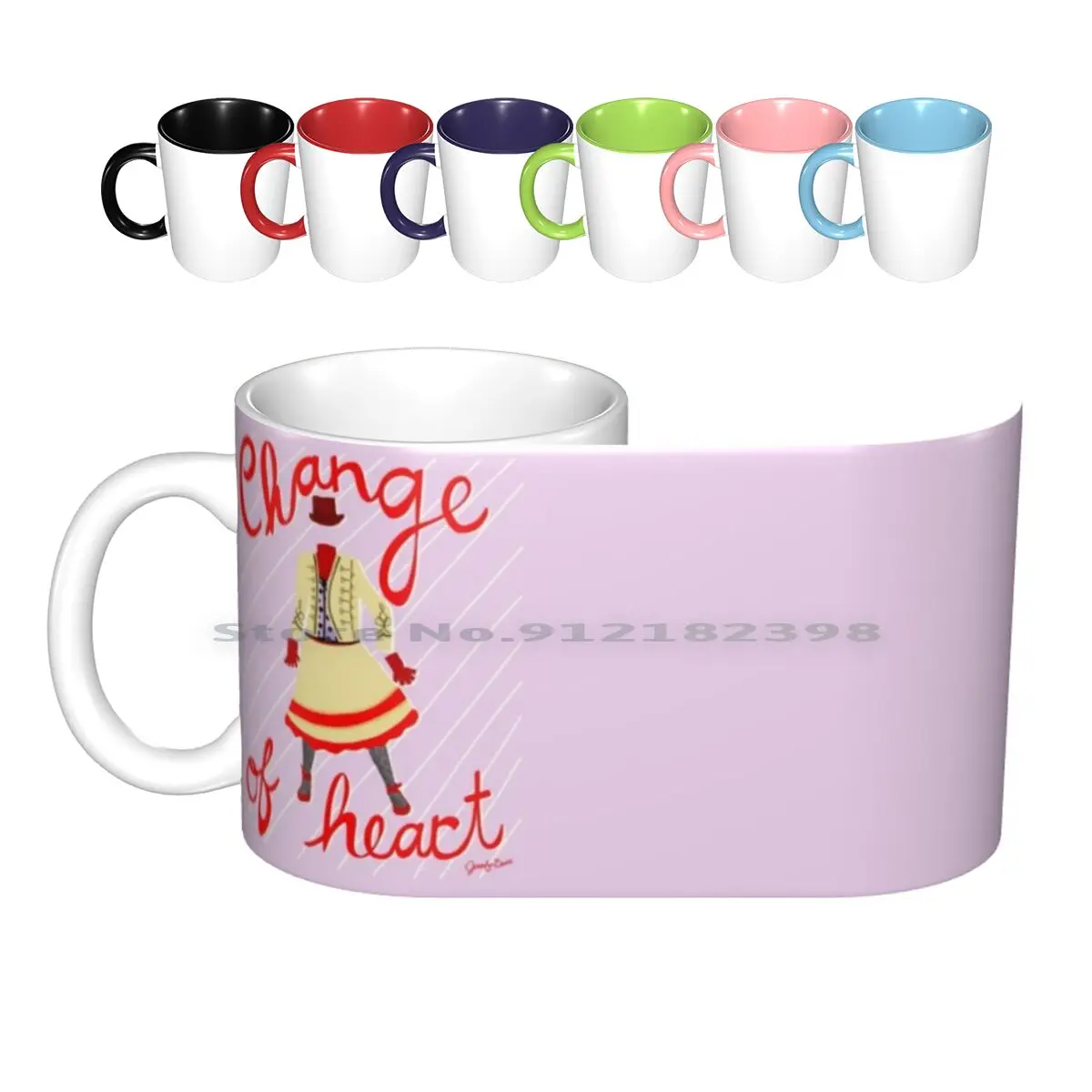 

Керамические кружки в форме сердца, кофейные чашки, Кружка для молока и чая в стиле 80-х, рокер, наряд для девушек, я люблю 80-х музыкальное виде...