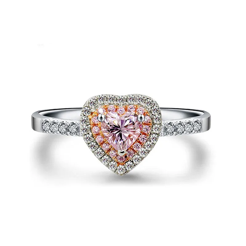 Женское кольцо в форме сердца FUN BEAUTY модное из стерлингового серебра 925 пробы с