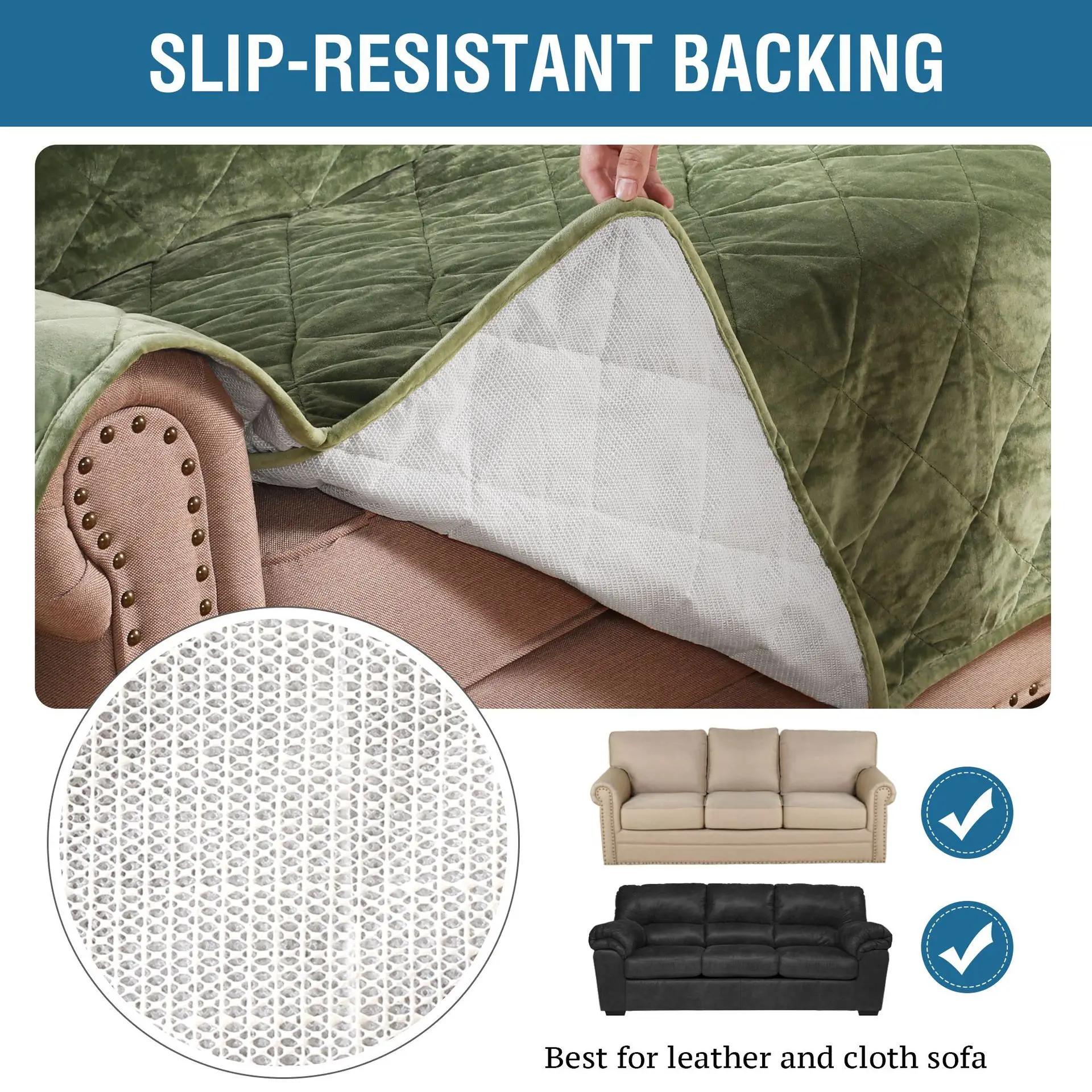 

Velvet Anti-Slip Convertible Corner Sofa Cover for Living Room 1/2/3/4 Seater Couch Slipcovers Furniture Cat Dog Pet Protector