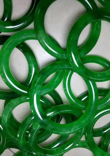 Оптовая продажа (класс А) 100% натуральный зеленый жадеитовый браслет (сертификат