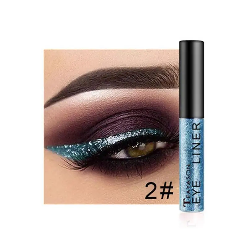 Жидкая подводка для глаз стойкая водостойкая прочная 15 цветов золотистая