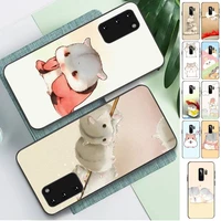 cartoon hamster phone case for samsung s10 21 20 9 8 plus lite s20 ultra 7edge