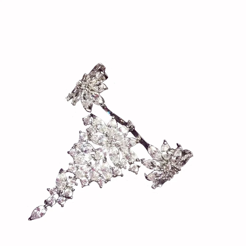 ЦИРКОНИЕВЫЕ кольца с двумя пальцами для женщин haute couture ювелирные украшения