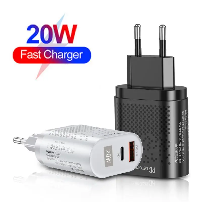 

New PD 20W USB Type C Charger For iPhone 12 Pro Max Mini Quick Charger 3.0 QC 20W USB-C Fast Charging Travel Wall For iPhone 12