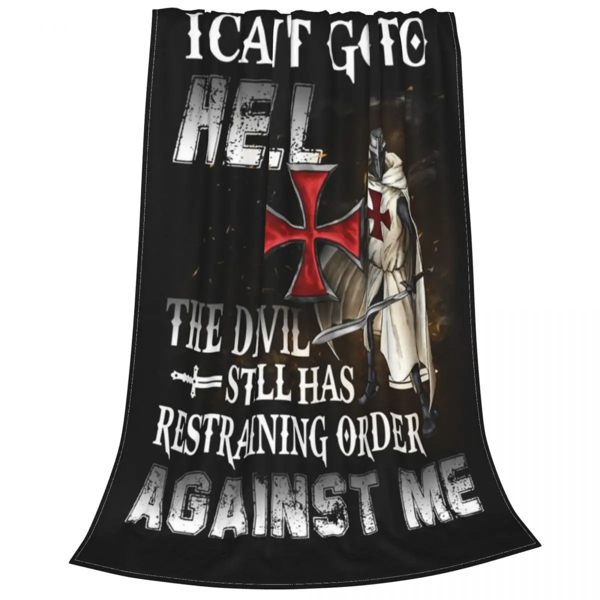 

Одеяло Рыцари темплар, флисовый принт воина, дьявола, многофункциональное мягкое покрывало для дивана, уличное одеяло