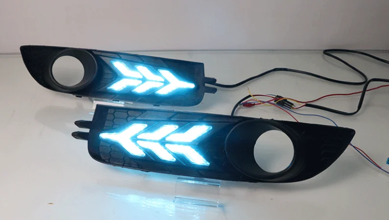 Дневные ходовые огни дневного света со светодиодами DRL 1 пара с указателем