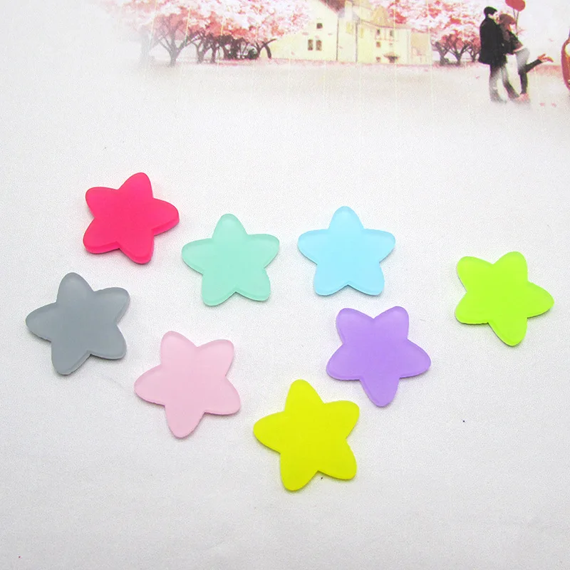 Star Mix color 32 шт/лот 2 см акриловые цветочные украшения ремесла Кабошоны Скрапбукинг для украшения Kawaii DIY аксессуары - Цвет: Star Mix color