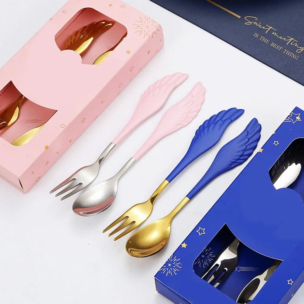 

1 Set Cutlery Set Long Lasting Dry Promptly Cutlery Set 304 Stainless Steel Fork Spoon Set