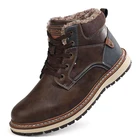 Зимние ботинки для снежной погоды, утепленные меховые теплые ботильоны, рабочая Мужская обувь из искусственной кожи, водонепроницаемые мужские ботинки в стиле ретро, размеры 41- 47
