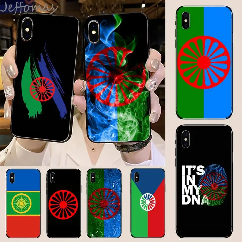 

Gypsy Aromanian Romany Romani Roma Flag Phone Case for iPhone 11 12 XS 13 pro max mini 8 7 6 6s plus 5 5S SE 2020 X XR coque