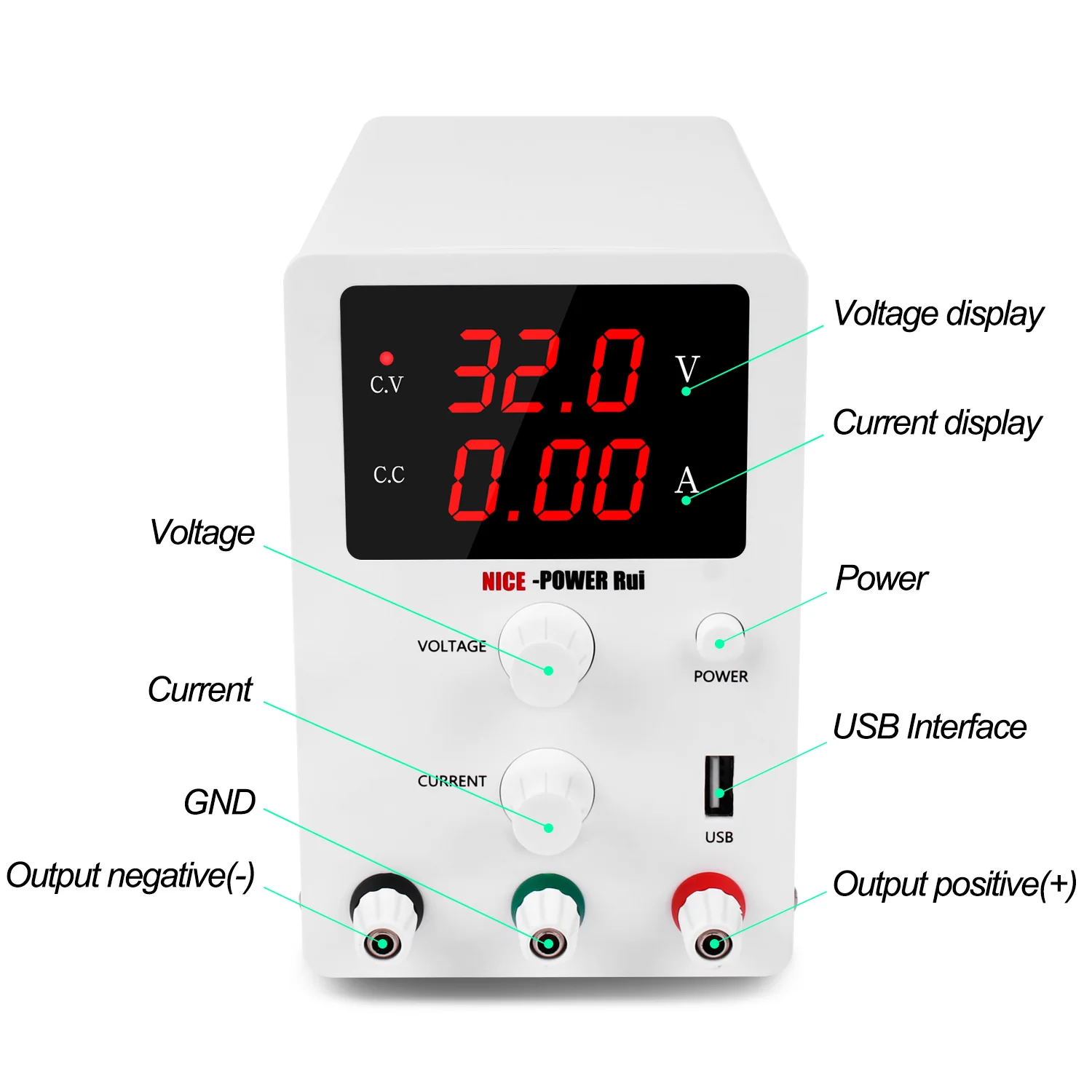Wanptek оригинальная 3 Типы лаборатории переключение Регулируемый Питание 60V 5A DC затемнения скамья Источники питания переменной для телефона ремонт ПК