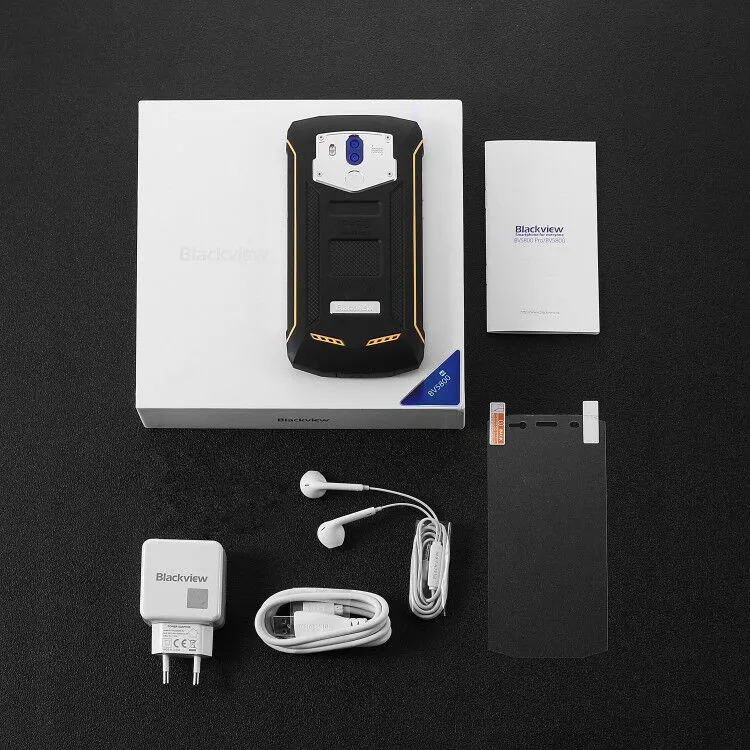 

Gift With Earphone Blackview BV5800 NFC OTG IP68 Shockproof 5.5" 4G LTE Smartphone 2GB 16GB MT6739 5580mAh Android Mobile Phone