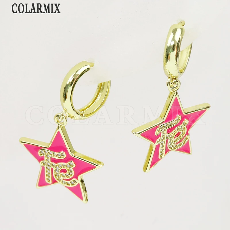 

3 Pairs Mix color Enamel Star earrings Jewelry earrings Gift for women jewelry Earrings Enamel star earrings 31983