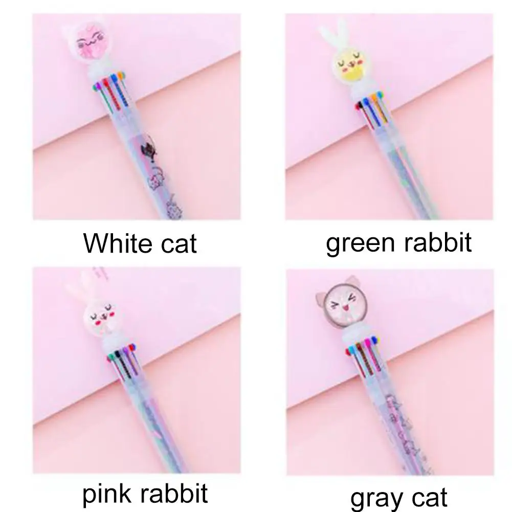 10 цветов шариковая ручка телескопическая гелевая канцелярские принадлежности