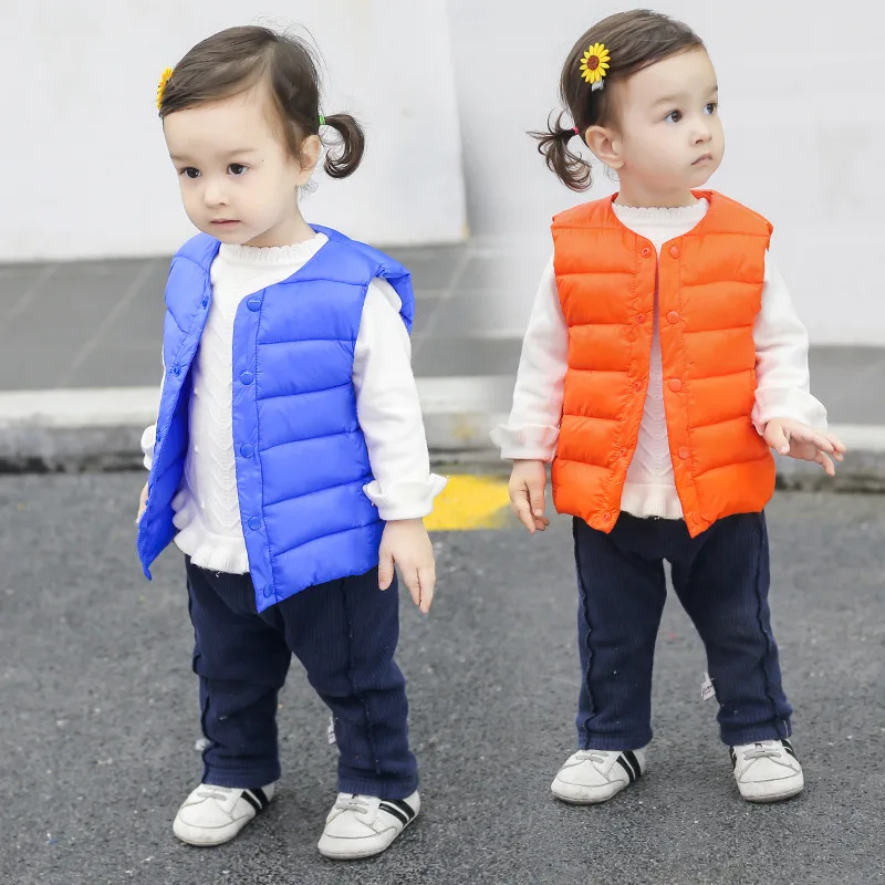 Новые осенне зимние детские жилеты для мальчиков и девочек жилет детская черная