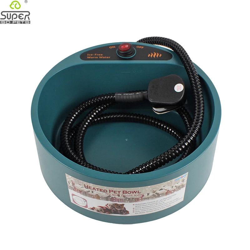 

2.2 L Heated Dog Bowl Waterproof Bite-resistant Safe Thermal Pet Bowl Anti-skid for Small Medium Large Dogs