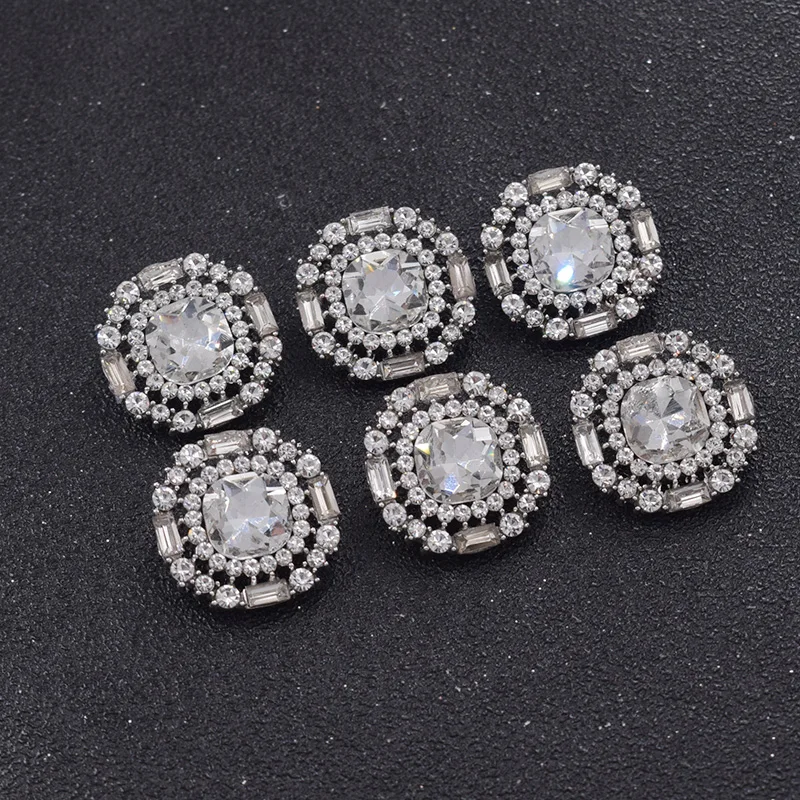 20 шт./лот 22 мм изысканное украшение из всех хрустальных страз пуговицы сплава для