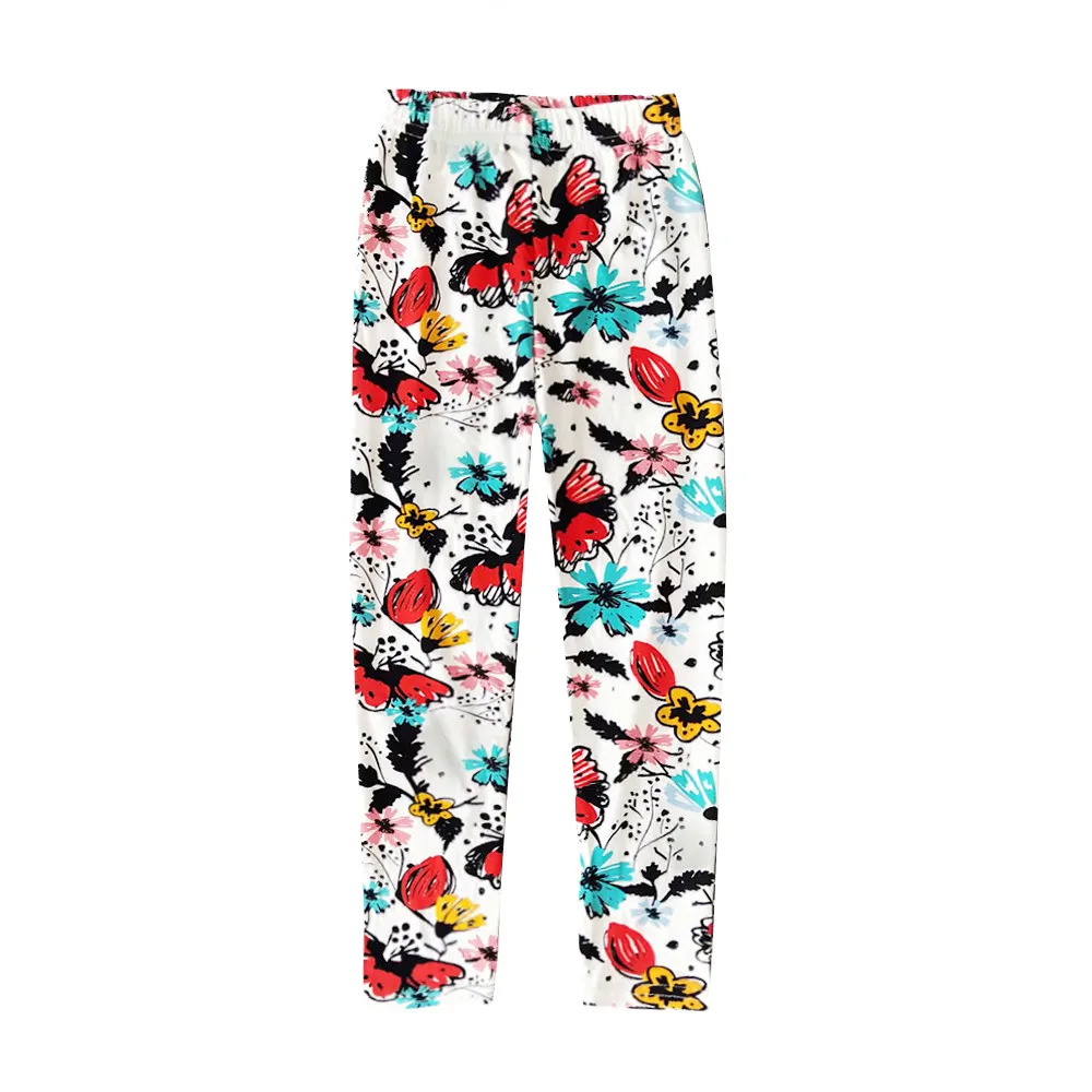 Леггинсы для маленьких девочек Детские узкие брюки детские леггинсы с рисунком