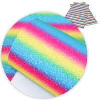rainbow glitter faux synthetic leather fabricdiy sewing garment knotbow bags crafts1yc5329