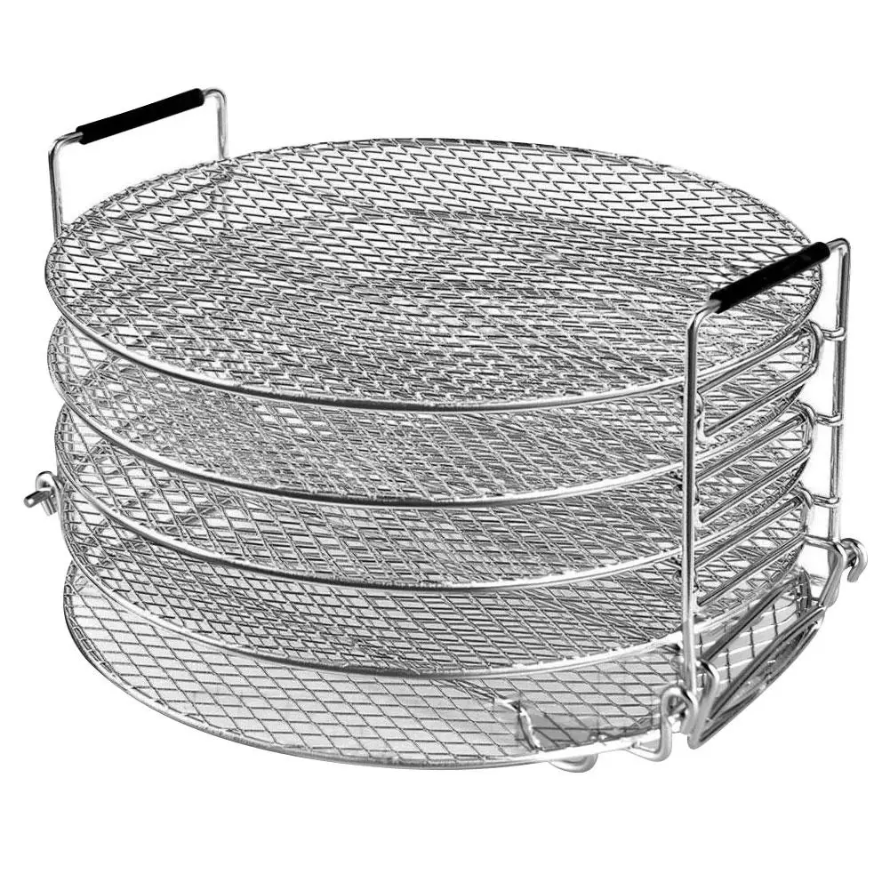 

Dehydrator Rack 5-tier Stackable Stainless Steel Food Drying Stand For Air Fryer Pressure Cooker kitchen Accessories