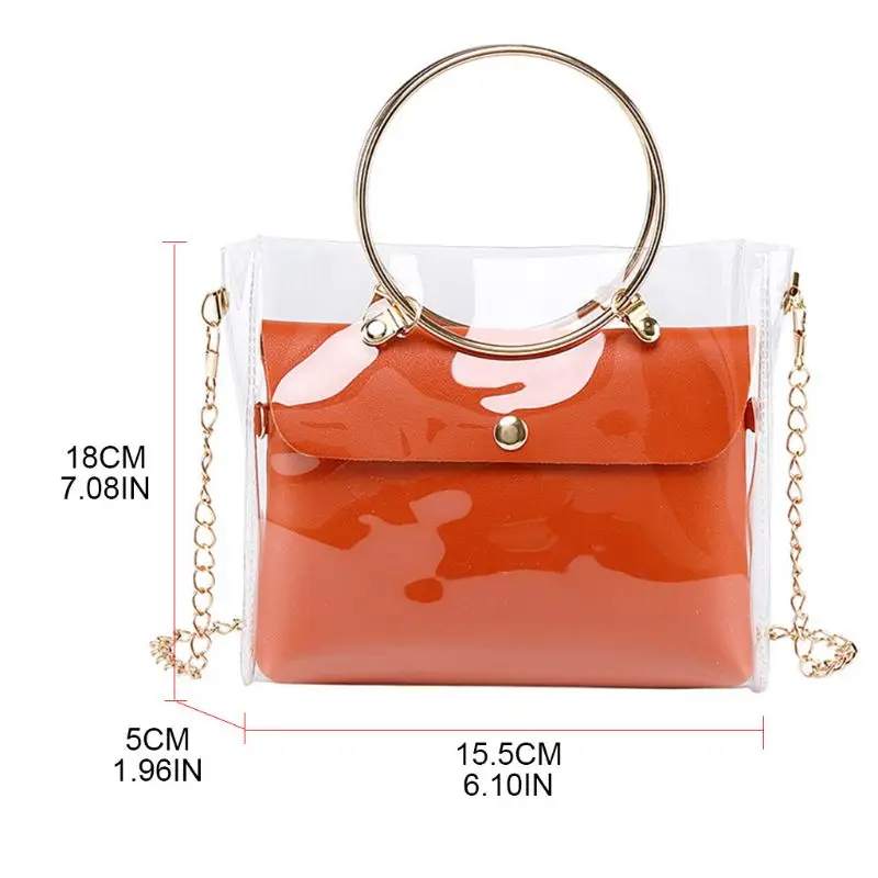 

Женская прозрачная маленькая сумка K5DA, сумка через плечо, милая сумка-тоут через плечо, пляжный кошелек