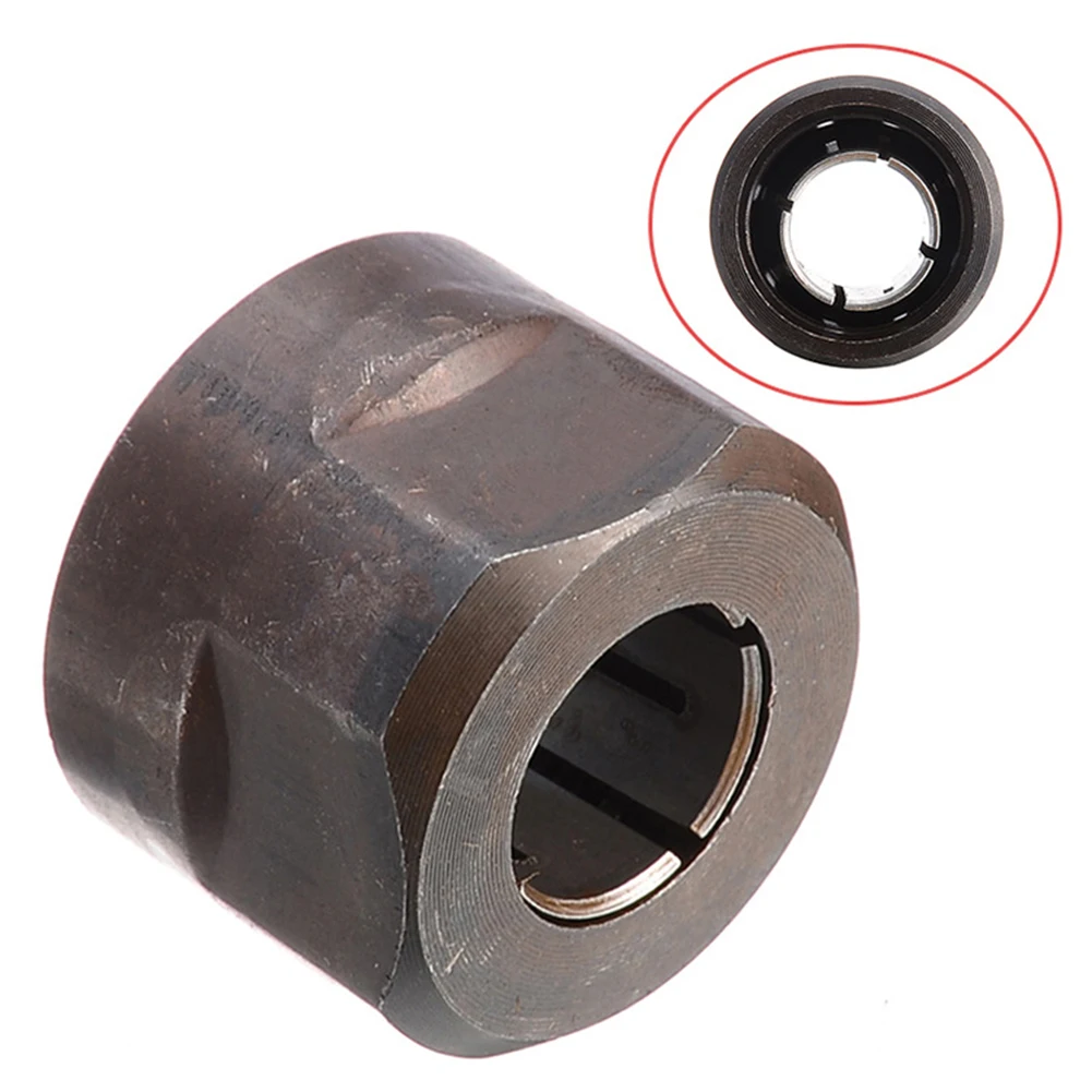 

12.7mm Black 1/2" Collet Nut Plunge Router Parts For Makit-a 3612 Engraving Machine Plunge Router 22.5 X 27mm Collet Nut Metal