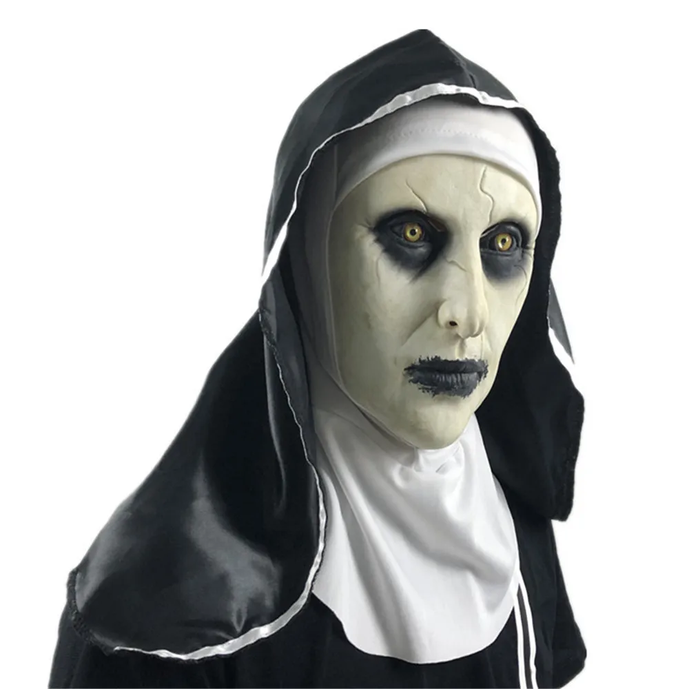 Conjuring 2 Маска Косплей Нун валак костюм ужасающая страшная Из Латекса реквизит