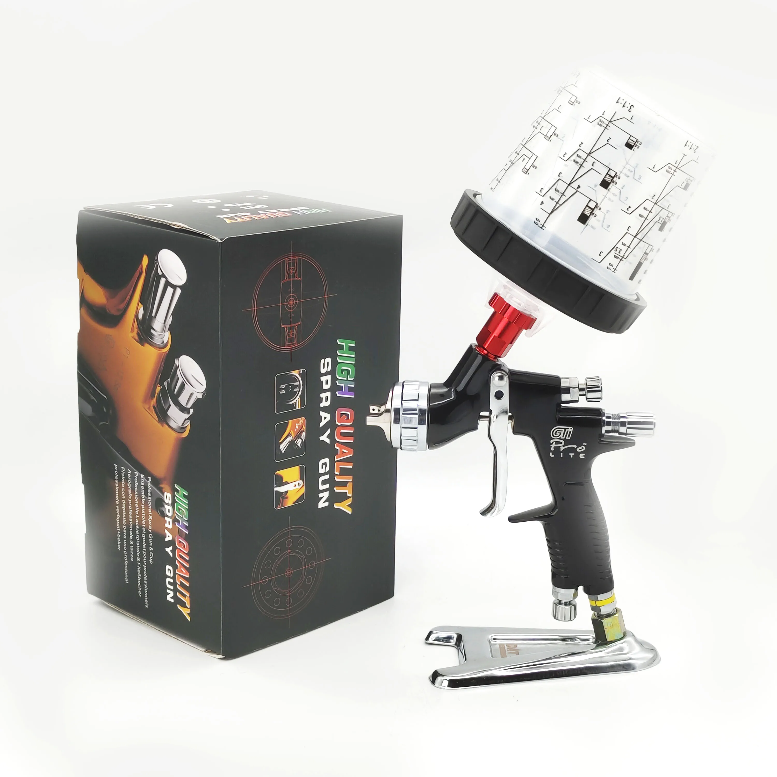 

Профессиональный краскопульт GTI Pro, пистолет-распылитель 600cc, краскопульт с соплом TE20/T110 1,3/1,8 мм