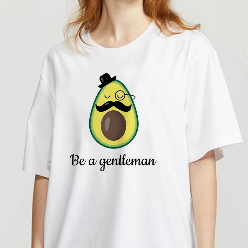 

T Shirts Women Summer Avocado Printed Female Top Tees Short Sleeve Round Neck Fashion Casual Tshirt for Girls Ladies