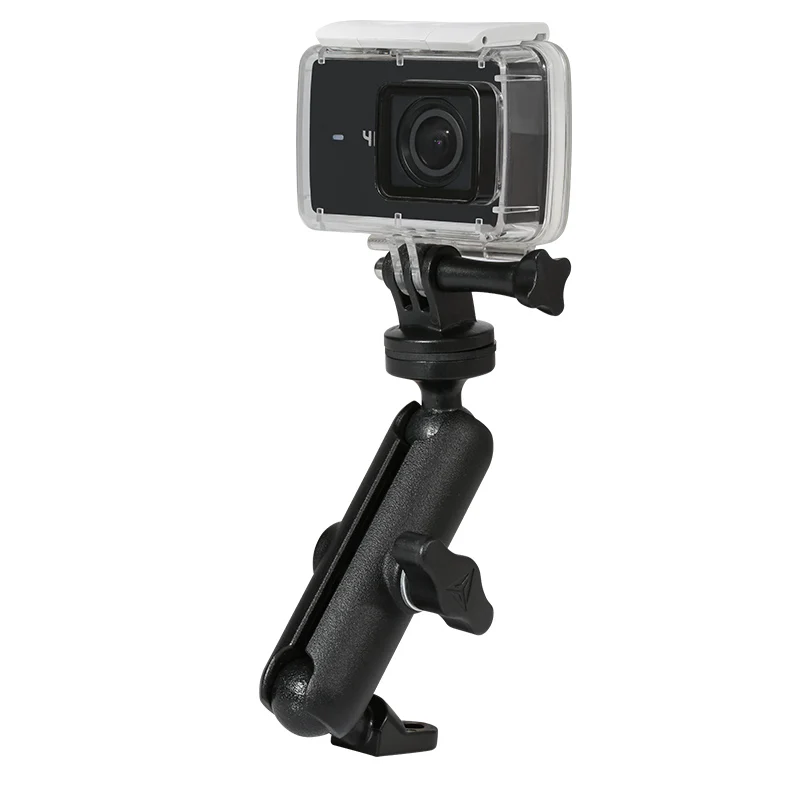 Motorcycle Bike Camera Holder Handlebar Rearview Mirror Mount Bracket 1/4 Metal Stand for Go-Pro Hero8/7/6/5/4/3+ Action Cameras