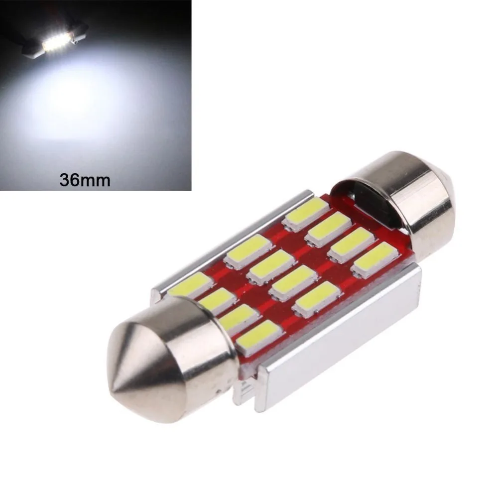10 шт. 31 мм 36 мм/39 мм/41 мм C5W C10W 12 SMD 4014 светодиодный лампочки Canbus Error Free автомобильный фестонный лампы интерьер светильник