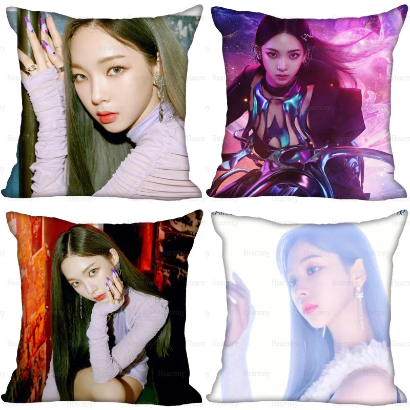 Custom KPOP KARINA Pillow Cover Bedroom Home Office Decorative Pillowcase Square Zipper Cases Satin Soft No Fade 0512 | Дом и сад