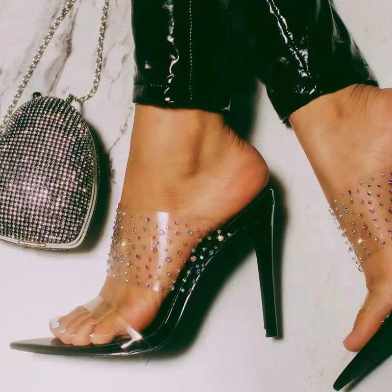 Женские летние босоножки туфли для вечеринки женские прозрачные пикантные