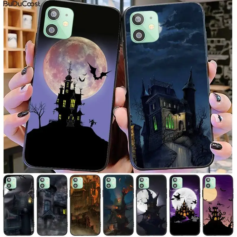 black crow night castle phone case for iphone 11 7 case for iphone 11 pro max x xs xr xs max 8 7 6s plus 5 se case free global shipping