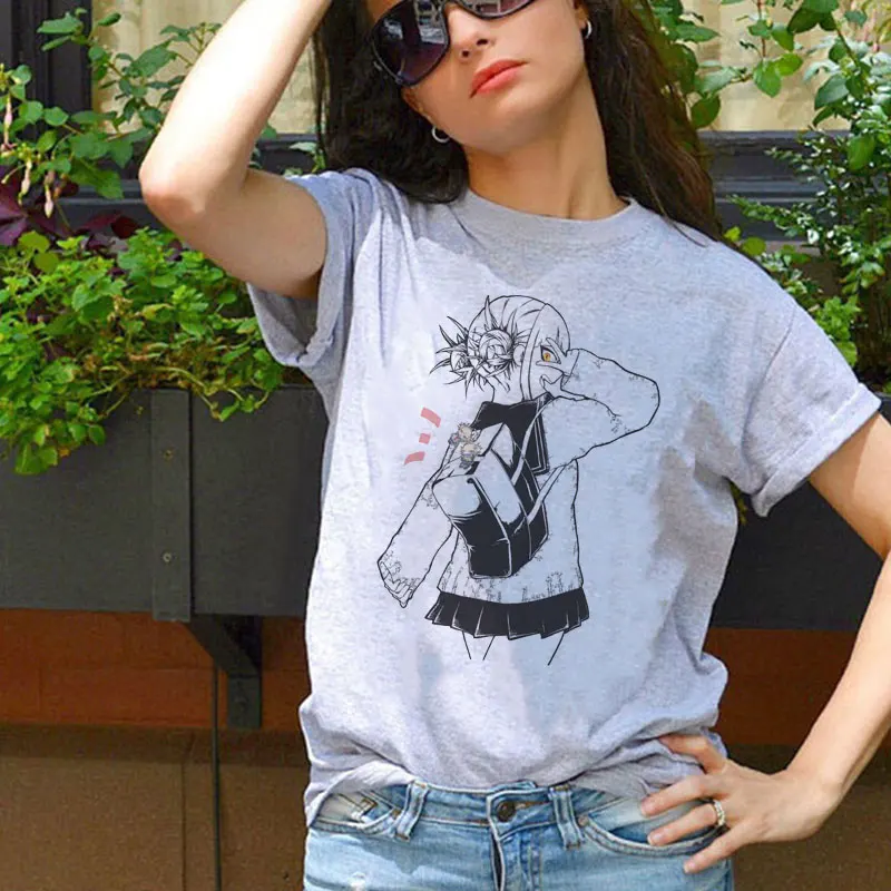 Новинка футболка с принтом Ahegao Harajuku женская Моя геройская Академия аниме сенпай