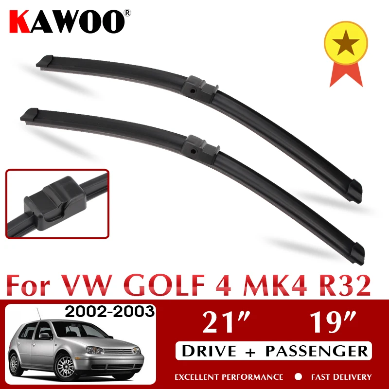 

KAWOO Wiper Front Car Wiper Blade Blades for VW Volkswagen Golf 4 MK4 IV R32 2002 2003 Windshield Window Wash 21"+19" LHD RHD