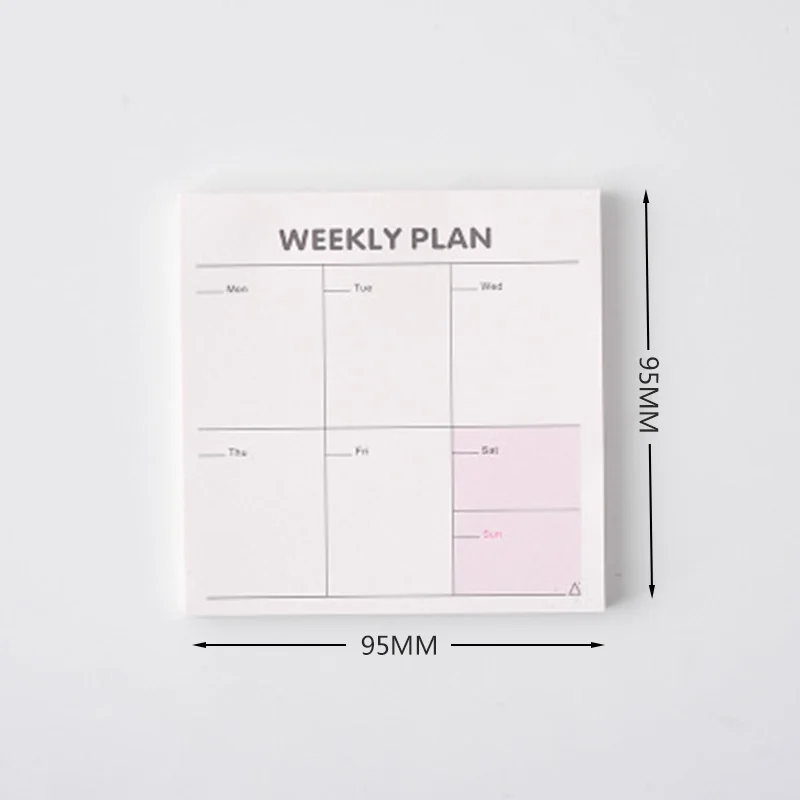 Weekly Plan 60 лист может оторвать недельный план ежедневник Тетрадь мини-Канцтовары для офиса To-do List план работы Memo Настольный записной книжкой бумаги для заметок на клейкой основе - Цвет: Weekly Plan