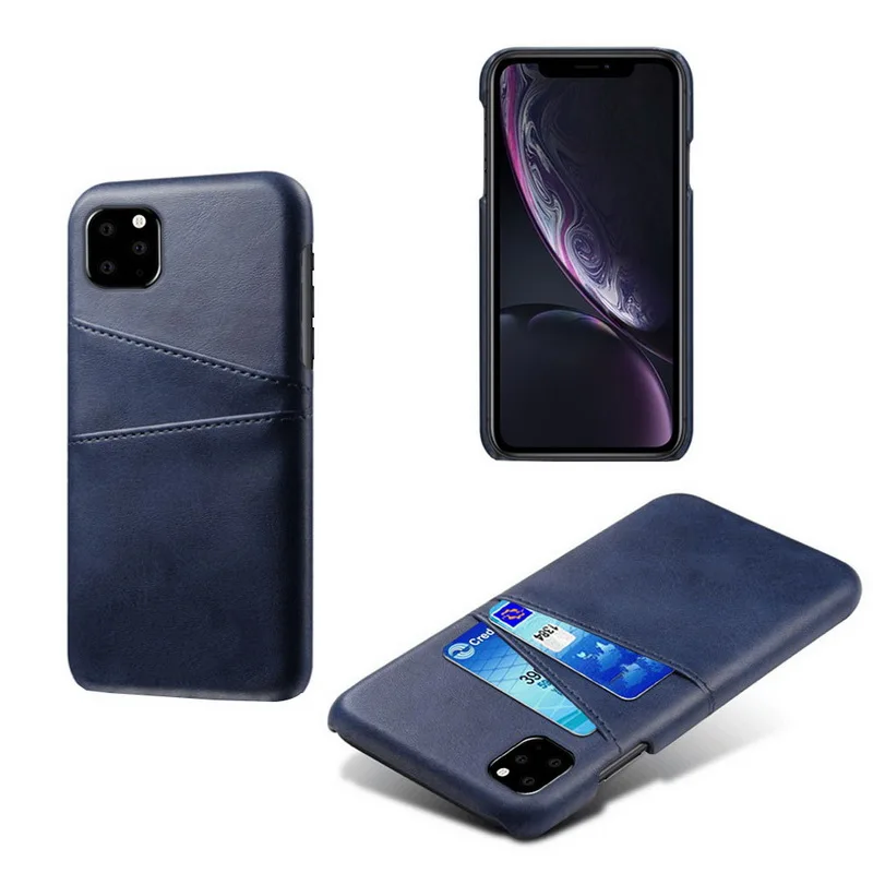 Роскошный чехол из искусственной кожи держатель для карт Слот для iPhone 11 Pro Max X XR XS Max тонкий гибридный жесткий чехол для samsung Note 10 A50