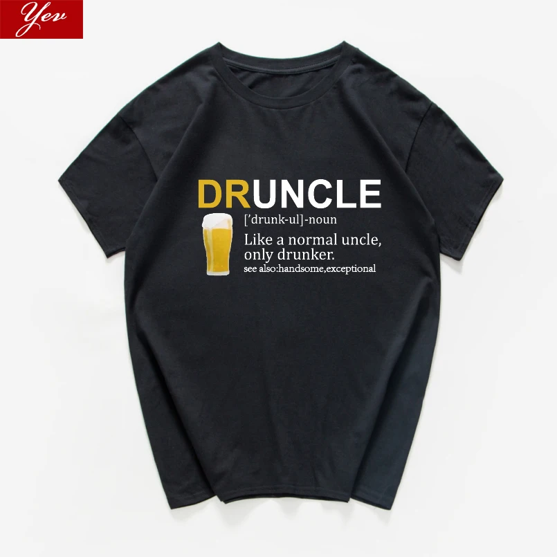 Druncle забавная футболка для мужчин с надписью Uncle Drunker Beer саркастическая