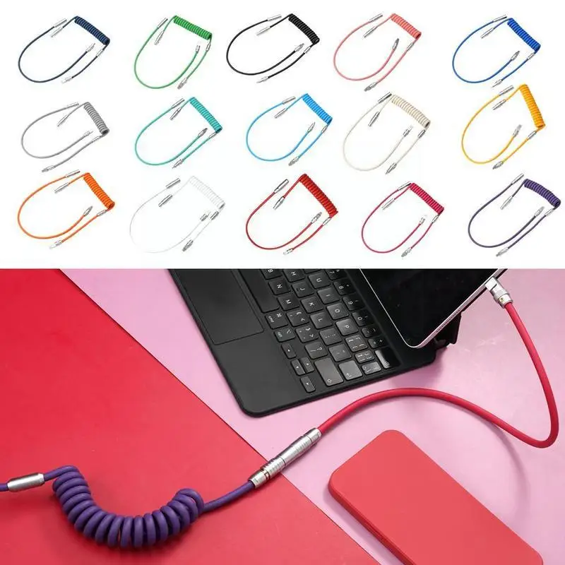 

New Type-C Interface Rubber Data Cable Handmade Mechanical Keyboard Keyboard Accessories Computer Data Cable D5X8