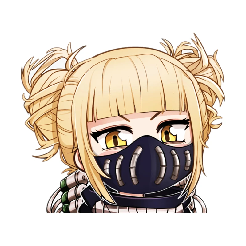 

S40554# Self-adhesive Decal for Chibi Toga With Mask Car Sticker Waterproof Auto Decors on Bumper Rear Window