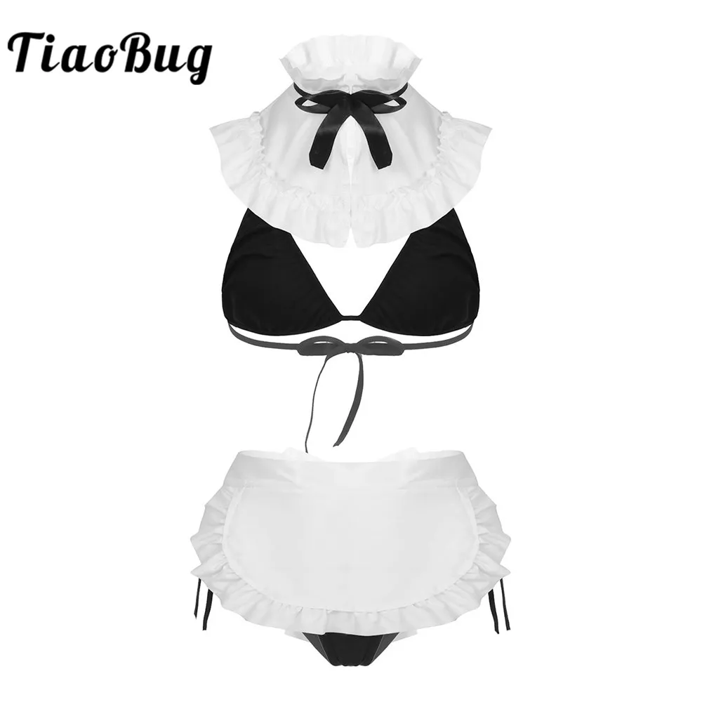 Женское Эротическое платье горничной сексуальные костюмы для косплея