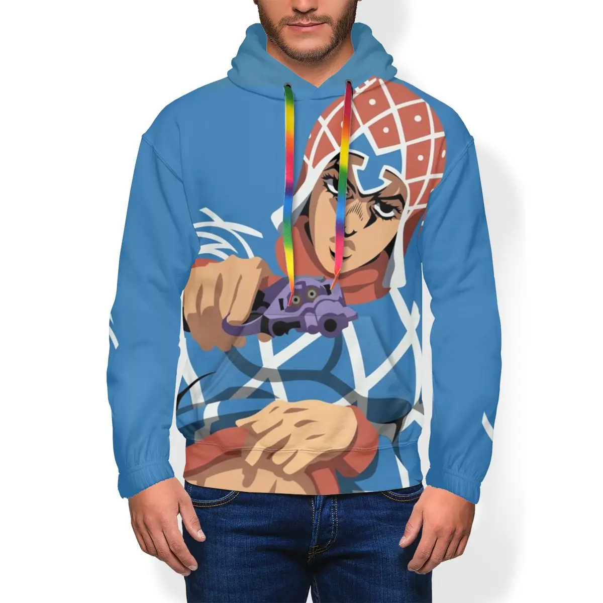 Jojo Bizzare приключенческая Толстовка Гвидо Mista Vento Aureo толстовки полиэстер уличная