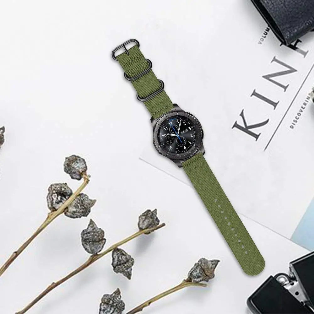 Ремешок Nato для Samsung Galaxy watch 46 мм 42 мм/Gear S3 Frontier band/Amazfit Bip браслет часов 20/22 Gear