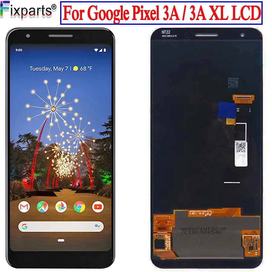 100% протестированный ЖК-экран Google Pixel 3A XL сенсорный дигитайзер в сборе Замена для