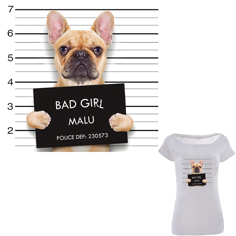 На заказ Аппликации для собак на одежду Bad Girl Malu нашивки одежды Новые моющиеся